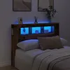 Image de vidaXL Tête de lit à LED vieux bois 140x185x1035cm bois dingénierie 857686