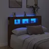 Image de vidaXL Tête de lit à LED chêne artisanal 140x185x1035 cm 857687