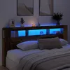 Image de vidaXL Tête de lit à LED vieux bois 220x185x1035cm bois dingénierie 857694