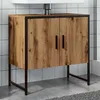 Image de vidaXL Armoire lavabo de salle de bain chêne artisanal 60x33x60 cm meuble lavabo de salle de bain meuble de salle de bain 857703