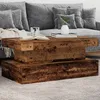 Image de vidaXL Table basse avec lumières LED vieux bois 90x50x40 cm table dappoint table de salon table latérale bout de 857714