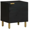 Image de vidaXL Table de chevet noir 40x33x46 cm bois de manguier solide armoire de chevet armoire de lit table dappoint pour 4017644