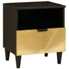 Image de vidaXL Table de chevet moderne - Petite table de nuit en bois de manguier avec un tiroir pratique 4017834