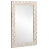 Image de Miroir de salle de bain - vidaXL - Finition Lavage Blanc - Bois de mangue massif - 50x70x3 cm - Rectangulaire - Durable