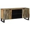 Image de Meuble TV - VIDAXL - 4017936 - Bois de manguier massif - 2 portes - Pieds en fer
