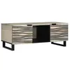 Image de Table basse - VIDAXL - 100 x 54 x 40 cm - Bois de manguier massif - Beige et noir - Avec étagère