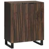Image de Buffet en bois de mangue - vidaXL - Noyer - 60x335x75 cm - Rustique - Rangement spacieux - Poignées à doigts - 2 portes