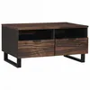 Image de Table basse - VIDAXL - 4018021 - Bois de manguier massif - Avec 2 tiroirs et 2 étagères - Style industriel