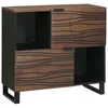 Image de Buffet - VIDAXL - 80 x 33 x 75 cm - Bois de manguier massif - Pieds en fer noir - Style campagne