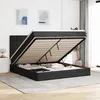 Image de VidaXL Cadre de lit ottoman avec matelas noir 180x200cm velours cadre de lit cadre de lit rembourré cadre de lit ottoman 3313633
