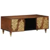 Image de Table basse - VIDAXL - 100 x 54 x 40 cm - Bois de manguier massif - Devant peint à la main - 1 étagère