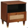 Image de vidaXL Cabinet de chevet Marron 40 x 33 x 46 cm Bois dacacia massif 4018886