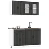 Image de vidaXL Ensemble de 4 meubles de cuisine Lucca en bois dingénierie noir 3314862