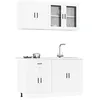 Image de vidaXL Ensemble de 4 meubles de cuisine Porto en bois dingénierie blanc 3314871