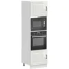 Image de vidaXL Armoires de four 2 pièces Kalmar Bois dingénierie blanc brillant 3315033