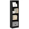 Image de vidaXL Bibliothèque noir 40x24x143 cm bois dingénierie étagère à livres porte-livres support à livres armoire de 857784