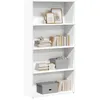Image de vidaXL Bibliothèque blanc 80x30x152 cm bois dingénierie 857940