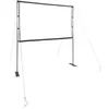 Image de Écran de projection avec supports - vidaXL - 100 pouces - 16:9 - Blanc mat - Polyester - 226x135 cm - Montage au sol
