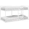 Image de VidaXL Lit superposé sans matelas blanc 90x190 cm acier cadre de lit sommier meuble de chambre à coucher lit mezzanine 4019883