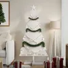 Image de Sapin de Noël - vidaXL - 150 cm - Bois de pin massif - Blanc - Style Scandinave-Nature