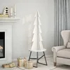 Image de Sapin de Noël - vidaXL - 180 cm - Bois massif - Blanc - Intérieur