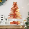 Image de Arbre de Noël - VIDAXL - 80 cm - Bois de pin massif - Finition cire marron - Branches rotatives