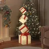 Image de vidaXL Boîte-cadeau de décoration de Noël 80 LED blanc chaud 4019489