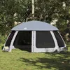 Image de vidaXL Tente piscine toit amovible parois maille gris 612x612 cm tente grise tente de jardin abri de jardin tente abri 4100639