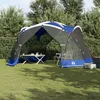 Image de Tente Anti Moustiques de Camping avec Portes Bleue pour 10 Personnes Imperméable