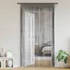 Image de vidaXL Rideaux à fils 2 pcs anthracite 100x250 cm rideau à franges rideau à passe-tringle rideau à franges à fils rideau