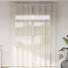 Image de vidaXL Rideaux en voile avec oeillets 2 pcs crème 140x300 cm rideau en filet rideau transparent voile de fenêtre 4102076