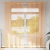 Image de vidaXL Rideaux en voile avec oeillets 2 pcs orange 140x245 cm rideau en filet rideau transparent voile de fenêtre 4102092