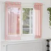 Image de vidaXL Rideaux en voile avec oeillets 2 pcs rose 140x175 cm rideau en filet rideau transparent voile de fenêtre 4102096