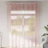 Image de vidaXL Rideaux en voile avec oeillets 2 pcs rose 140 x 300 cm rideau en filet rideau transparent voile de fenêtre 4102100