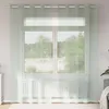 Image de vidaXL Rideaux en voile avec oeillets 2 pcs gris clair 140x225 cm rideau en filet rideau transparent voile de fenêtre 4102109