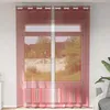 Image de vidaXL Rideaux en voile avec oeillets 2 pcs rouge bordeaux rideau en filet rideau transparent voile de fenêtre traitement 4102160