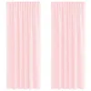 Image de Rideaux en voile - vidaXL - Rose clair - Uni - 140x225 cm - Semi-transparent - 100% polyester - Poche à tringle
