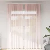 Image de vidaXL Rideaux en voile avec passe-tringles 2 pcs rose clair rideau en filet rideau transparent voile de fenêtre 4102190