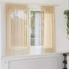 Image de vidaXL Rideaux en voile avec passe-tringles 2 pcs sable rideau en filet rideau transparent voile de fenêtre traitement 4102216