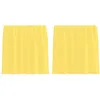 Image de Rideaux en voile - vidaXL - 140x140 cm - Jaune - Polyester - Semi-transparent - Poche à tringle - Lavable - 2 pièces