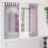 Image de vidaXL Rideaux en voile avec boucles 2 pcs violet 140x140 cm rideau en filet rideau transparent voile de fenêtre 4102291