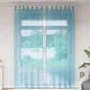 Image de vidaXL Rideaux en voile avec boucles 2 pcs turquoise 140x260 cm rideau en filet rideau transparent voile de fenêtre 4102330