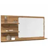 Image de VidaXL Armoire à miroir de salle de bain chêne artisanal 90x11x45 cm étagère à miroir miroir avec étagère étagère de 856263