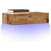 Image de vidaXL Meuble TV avec éclairage LED vieux bois 60x35x155 cm banc TV meuble hifi centre de divertissement buffet TV 856343