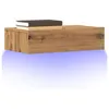 Image de vidaXL Meubles TV avec éclairages LED 2 pcs chêne artisanal banc TV meuble hifi centre de divertissement buffet TV 856346