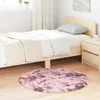 Image de vidaXL Tapis Shaggy à poils longs rose poudré 100x100 cm polyester tapis tapis de chambre tapis moderne tapis de salon 4102897