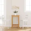 Image de VidaXL Tabourets de bar 2 pcs blanc bois massif dhévéa 4102561