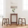 Image de vidaXL chaises de bar avec coussins 2 pcs marron bois massif dhévéa chaise tabouret de bar de cuisine chaise de 4102576