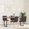Image de vidaXL Chaises à manger lot de 4 marron foncé tissu chaise chaise de salon chaise daccent chaise de cuisine siège de 3315359