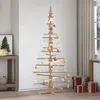 Image de Arbre de Noël - 180 cm - Bois massif de pin - Décoration scandinave - Utilisation intérieure/extérieure